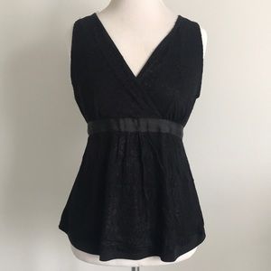 NY&C Sleeveless Tie Back Blouse Size S